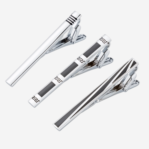 Elegant Tie Clip Cufflink Set - Image 2
