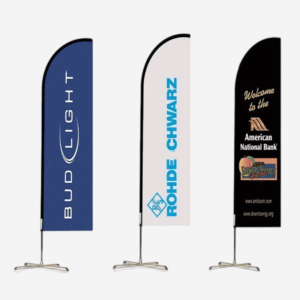 Eye-Catching Feather Flag Display