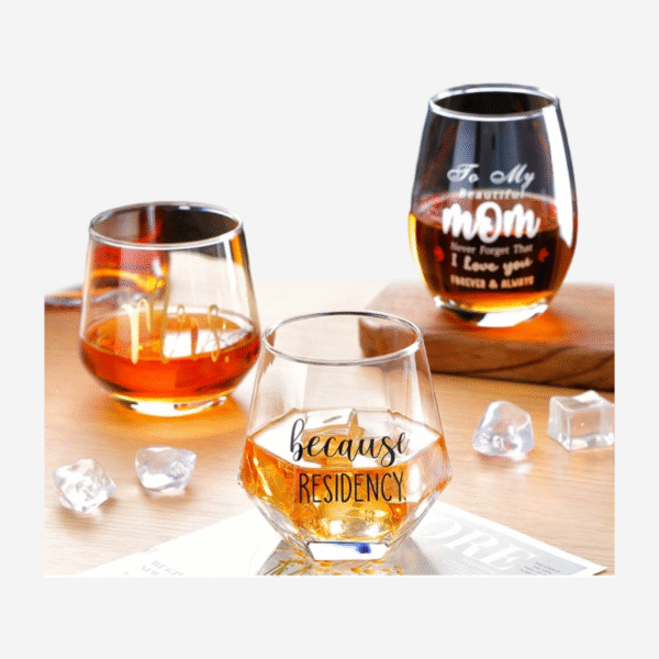 Stemless Wine Glass Dining Gift - Image 3