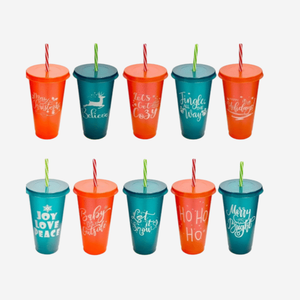 Straw Cup Cocktail Smoothie Set - Image 4