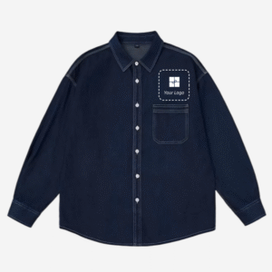 Fashion Denim Shirt Logo Customization
