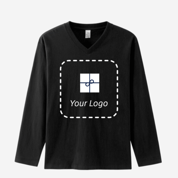 Popular Personalized Long Sleeve V-Neck T-Shirt