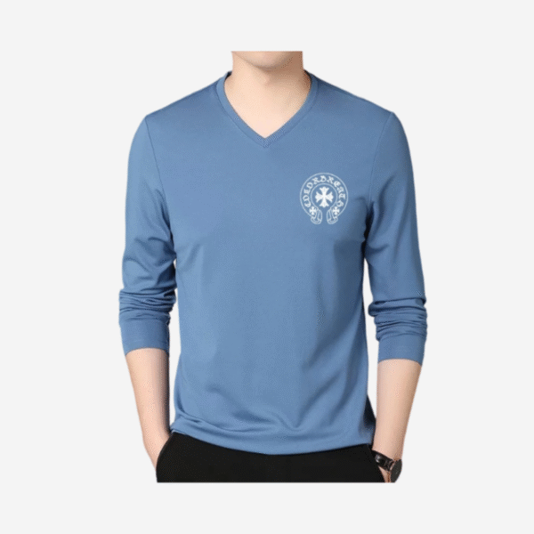 Popular Personalized Long Sleeve V-Neck T-Shirt - Image 4