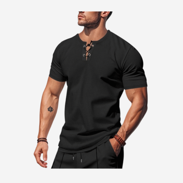 Best Selling Short Sleeve V-Neck Custom T-Shirt - Image 3