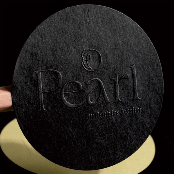 Black Color 3D Embossed Paper Sticker - Image 2