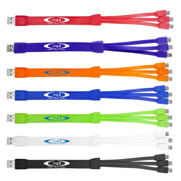 3-in-1 Colorful Spaghetti Charging Cable - Image 4