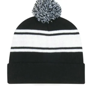 Cuffed Knit Pom Beanie