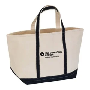25"w x 14"h x 9.5"d Cotton Canvas Boat Tote