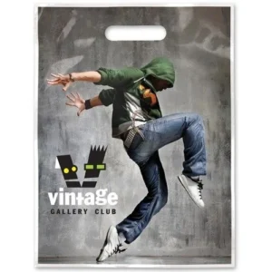 Die Cut Patch Handle Plastic Bag