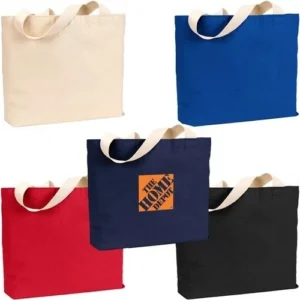 20"w x 14.5"h x 4.5"d Cotton Canvas Meeting Tote