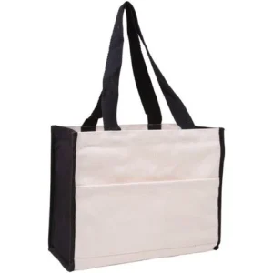 14"w x 12"h x 6.5"d Cotton Canvas Meeting Tote