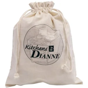 12"w x 15"h Cotton Canvas Drawstring Bags