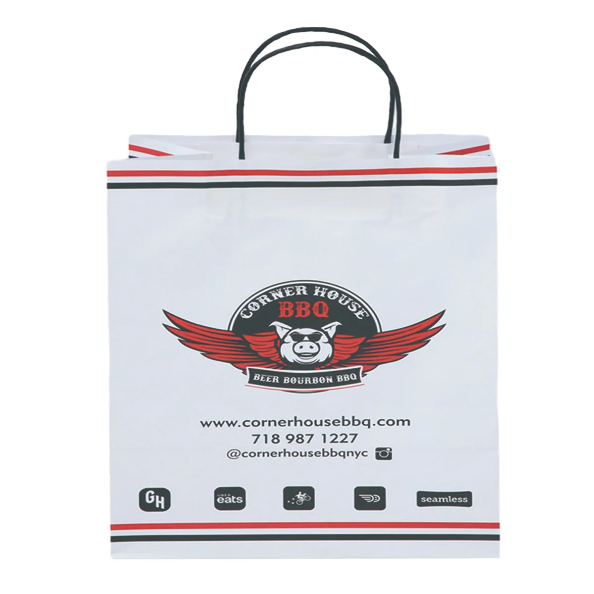 Paper Kraft Rope Handle Shopper - 12"w x 12"h x 10"d