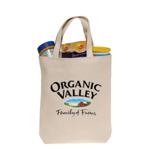 Canvas Cotton Zippered Tote - 13.4"