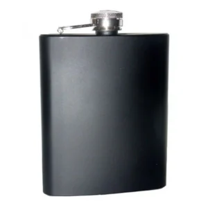 Black Stainless Hip Flask - 6 oz