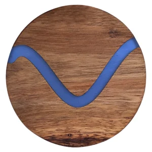 Wood Round Coaster Set