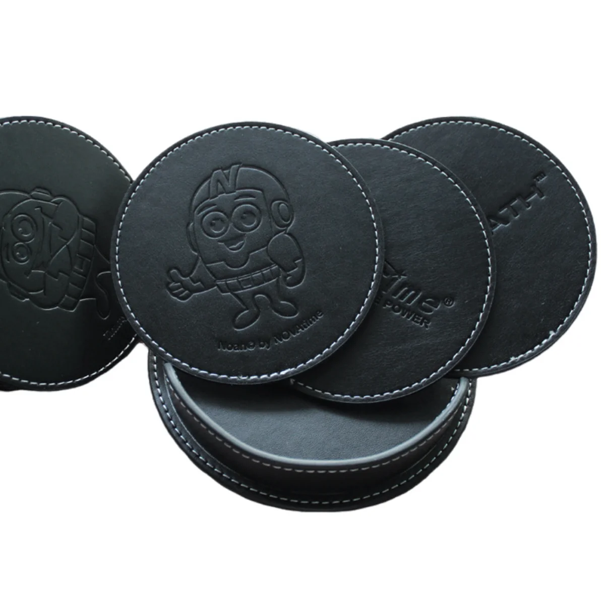 PU Leather Round Drink Mat