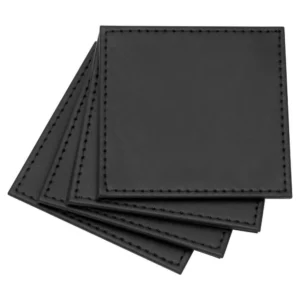 Square PU Leather Coaster Set