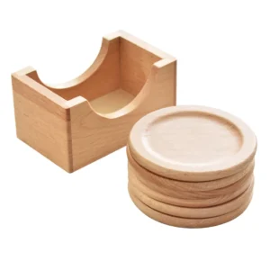 Wood Leatherette Drink Mat