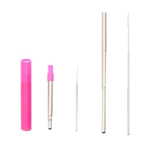 Stainless Steel Metal Silicone Straw