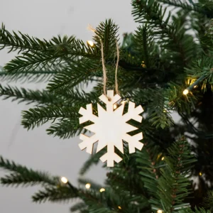 Snowflake Wood Holiday Ornament