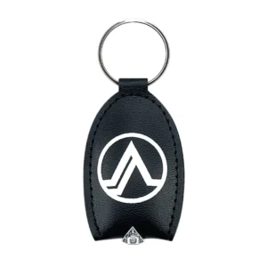 PU Leather Metal Light-Up Keychains