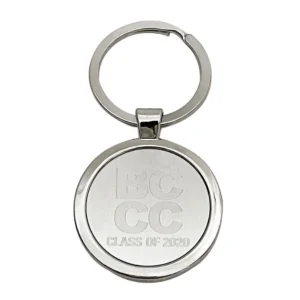 Aluminum Large Metal & Leather Keychains