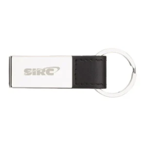 Leatherette Slim Metal & Leather Keychains