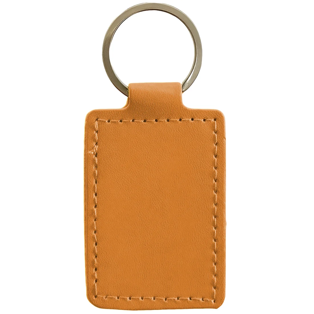PU Leather Rectangular Metal Key Tag - Image 4