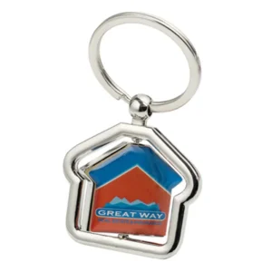Metal House Shaped Key Tag