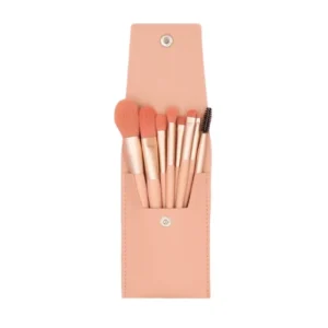 PU Leather Wood Manicure Set