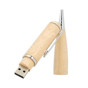 Wood Leather Data Drive - USB