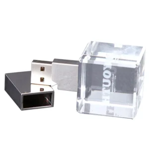 Crystal Glass Metal Swivel Drive - 2.4" x 1.2" x 1.2"