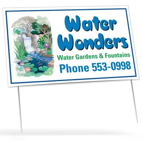 Plastic Display Signs & Stands - 26"w x 16"h