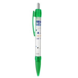 Plastic Retractable Metal Desk Writer - 5.5" x 0.39"
